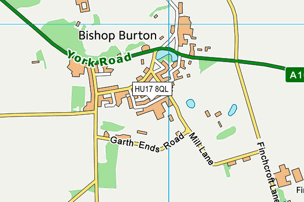 HU17 8QL map - OS VectorMap District (Ordnance Survey) HU17 8QL map - OS VectorMap District (Ordnance Survey)