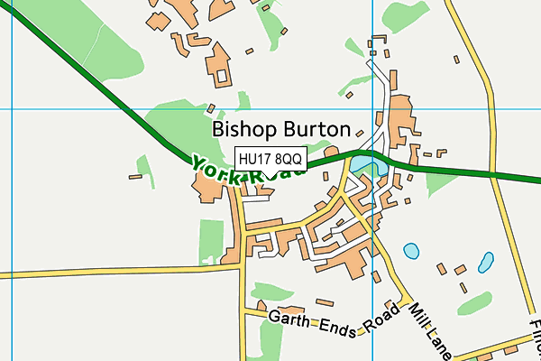 HU17 8QQ map - OS VectorMap District (Ordnance Survey)