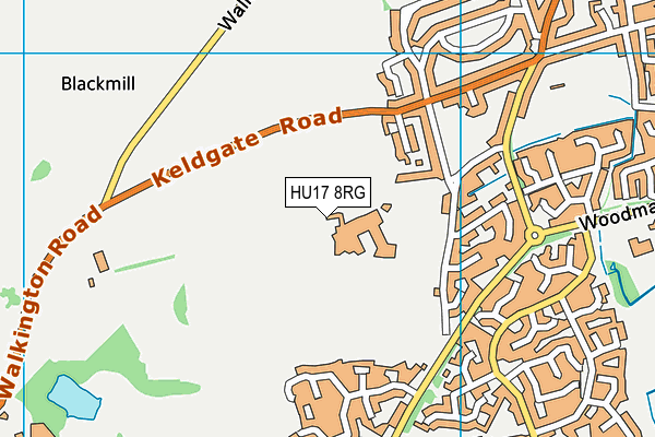 HU17 8RG map - OS VectorMap District (Ordnance Survey) HU17 8RG map - OS VectorMap District (Ordnance Survey)