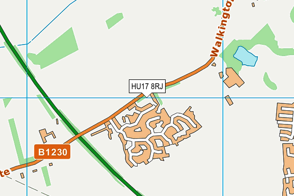 HU17 8RJ map - OS VectorMap District (Ordnance Survey)