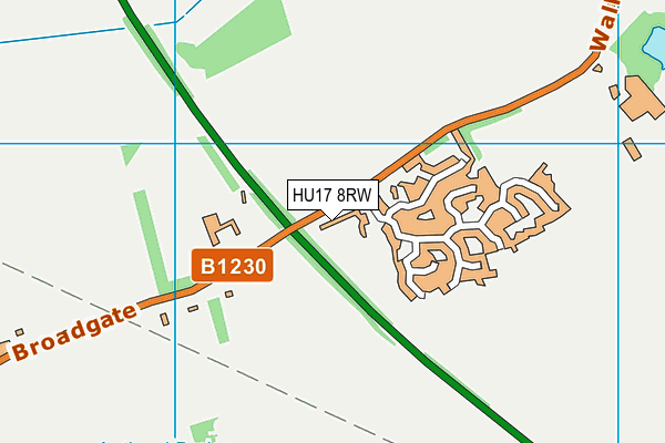 HU17 8RW map - OS VectorMap District (Ordnance Survey) HU17 8RW map - OS VectorMap District (Ordnance Survey)