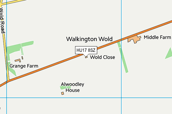 HU17 8SZ map - OS VectorMap District (Ordnance Survey)