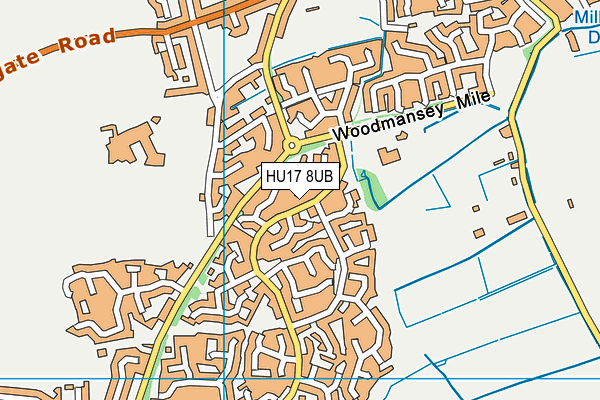 HU17 8UB map - OS VectorMap District (Ordnance Survey) HU17 8UB map - OS VectorMap District (Ordnance Survey)