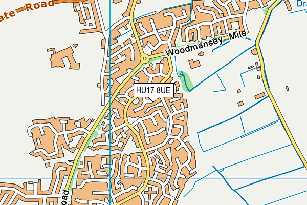 HU17 8UE map - OS VectorMap District (Ordnance Survey) HU17 8UE map - OS VectorMap District (Ordnance Survey)