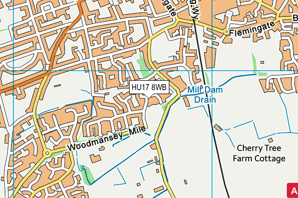 HU17 8WB map - OS VectorMap District (Ordnance Survey) HU17 8WB map - OS VectorMap District (Ordnance Survey)