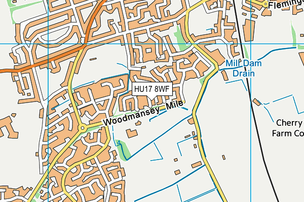 HU17 8WF map - OS VectorMap District (Ordnance Survey) HU17 8WF map - OS VectorMap District (Ordnance Survey)