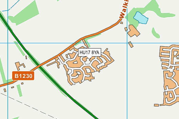 HU17 8YA map - OS VectorMap District (Ordnance Survey) HU17 8YA map - OS VectorMap District (Ordnance Survey)
