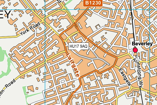 HU17 9AQ map - OS VectorMap District (Ordnance Survey) HU17 9AQ map - OS VectorMap District (Ordnance Survey)