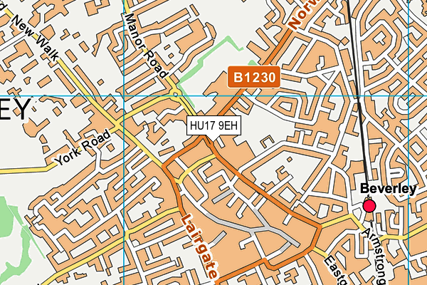 HU17 9EH map - OS VectorMap District (Ordnance Survey) HU17 9EH map - OS VectorMap District (Ordnance Survey)