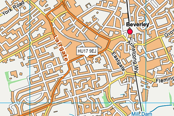 HU17 9EJ map - OS VectorMap District (Ordnance Survey) HU17 9EJ map - OS VectorMap District (Ordnance Survey)