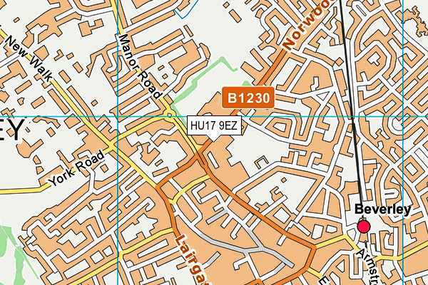 HU17 9EZ map - OS VectorMap District (Ordnance Survey) HU17 9EZ map - OS VectorMap District (Ordnance Survey)