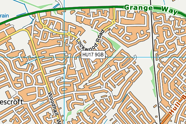 HU17 9GB map - OS VectorMap District (Ordnance Survey)