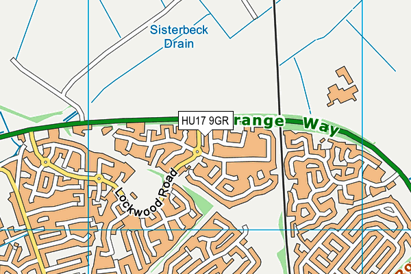 HU17 9GR map - OS VectorMap District (Ordnance Survey) HU17 9GR map - OS VectorMap District (Ordnance Survey)