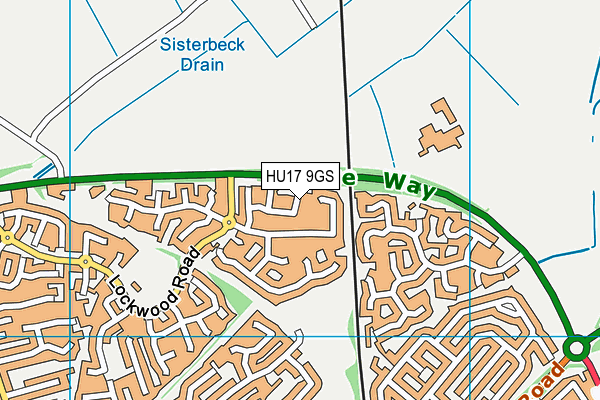 HU17 9GS map - OS VectorMap District (Ordnance Survey) HU17 9GS map - OS VectorMap District (Ordnance Survey)