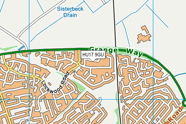 HU17 9GU map - OS VectorMap District (Ordnance Survey) HU17 9GU map - OS VectorMap District (Ordnance Survey)