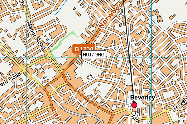 HU17 9HG map - OS VectorMap District (Ordnance Survey)