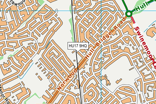 HU17 9HQ map - OS VectorMap District (Ordnance Survey) HU17 9HQ map - OS VectorMap District (Ordnance Survey)