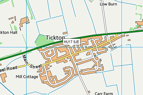 HU17 9JE map - OS VectorMap District (Ordnance Survey)
