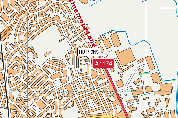 HU17 9NS map - OS VectorMap District (Ordnance Survey) HU17 9NS map - OS VectorMap District (Ordnance Survey)