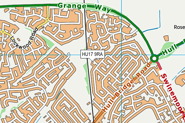 HU17 9RA map - OS VectorMap District (Ordnance Survey) HU17 9RA map - OS VectorMap District (Ordnance Survey)