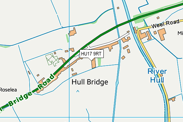 HU17 9RT map - OS VectorMap District (Ordnance Survey)