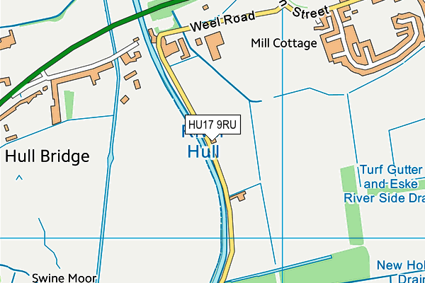 HU17 9RU map - OS VectorMap District (Ordnance Survey) HU17 9RU map - OS VectorMap District (Ordnance Survey)