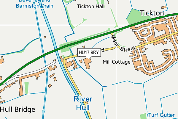 HU17 9RY map - OS VectorMap District (Ordnance Survey) HU17 9RY map - OS VectorMap District (Ordnance Survey)
