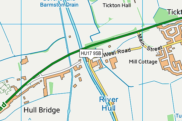 HU17 9SB map - OS VectorMap District (Ordnance Survey) HU17 9SB map - OS VectorMap District (Ordnance Survey)