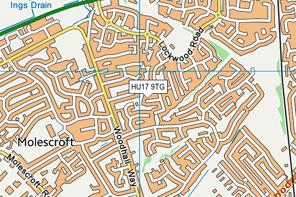 HU17 9TG map - OS VectorMap District (Ordnance Survey) HU17 9TG map - OS VectorMap District (Ordnance Survey)