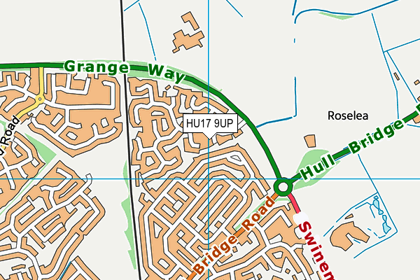 HU17 9UP map - OS VectorMap District (Ordnance Survey) HU17 9UP map - OS VectorMap District (Ordnance Survey)