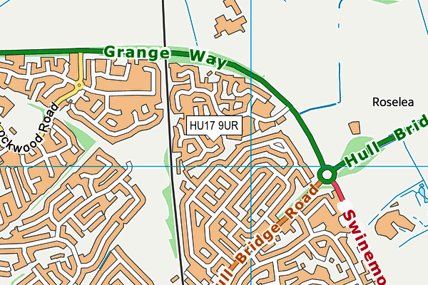 HU17 9UR map - OS VectorMap District (Ordnance Survey) HU17 9UR map - OS VectorMap District (Ordnance Survey)