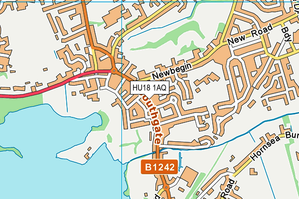HU18 1AQ map - OS VectorMap District (Ordnance Survey)