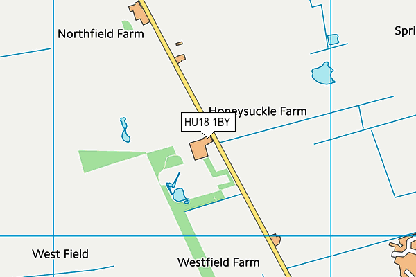HU18 1BY map - OS VectorMap District (Ordnance Survey)