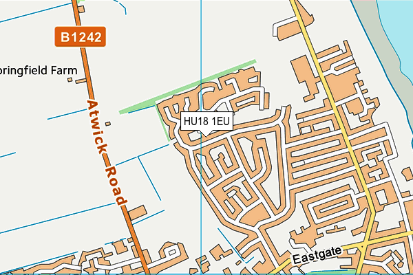 HU18 1EU map - OS VectorMap District (Ordnance Survey) HU18 1EU map - OS VectorMap District (Ordnance Survey)