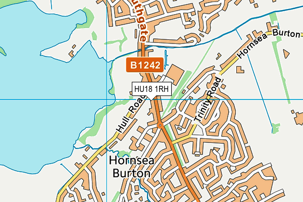 HU18 1RH map - OS VectorMap District (Ordnance Survey) HU18 1RH map - OS VectorMap District (Ordnance Survey)