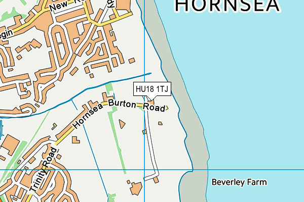 HU18 1TJ map - OS VectorMap District (Ordnance Survey)