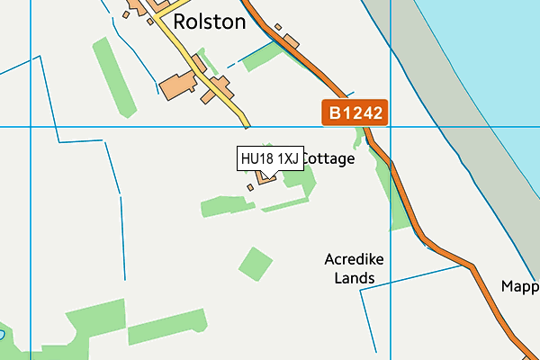 HU18 1XJ map - OS VectorMap District (Ordnance Survey)