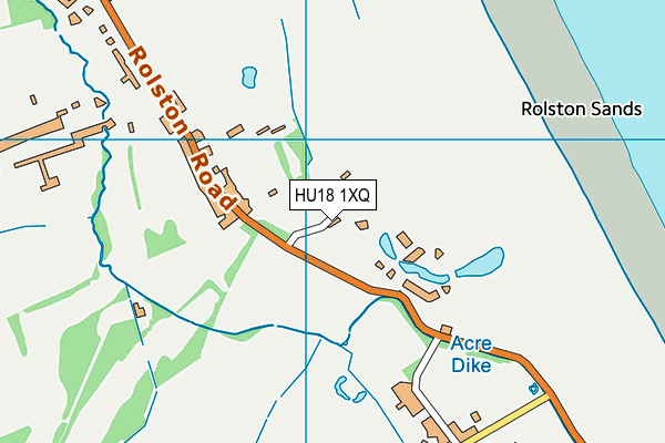 HU18 1XQ map - OS VectorMap District (Ordnance Survey)