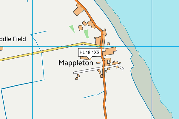 HU18 1XS map - OS VectorMap District (Ordnance Survey)