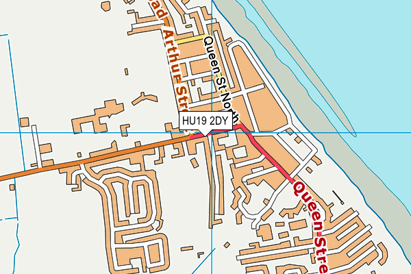HU19 2DY map - OS VectorMap District (Ordnance Survey)