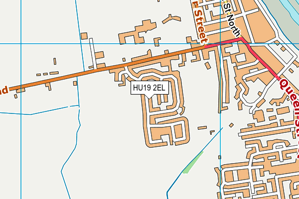 HU19 2EL map - OS VectorMap District (Ordnance Survey) HU19 2EL map - OS VectorMap District (Ordnance Survey)