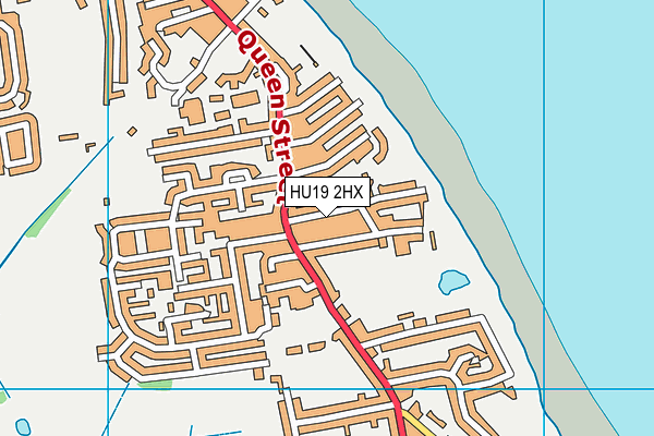 HU19 2HX map - OS VectorMap District (Ordnance Survey)