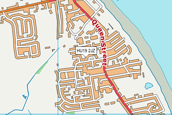 HU19 2JZ map - OS VectorMap District (Ordnance Survey)