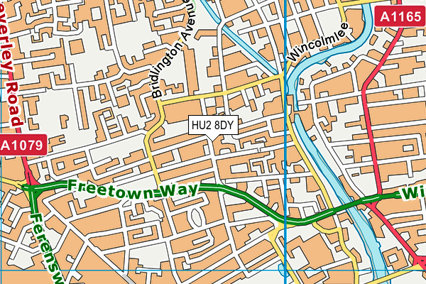 HU2 8DY map - OS VectorMap District (Ordnance Survey) HU2 8DY map - OS VectorMap District (Ordnance Survey)