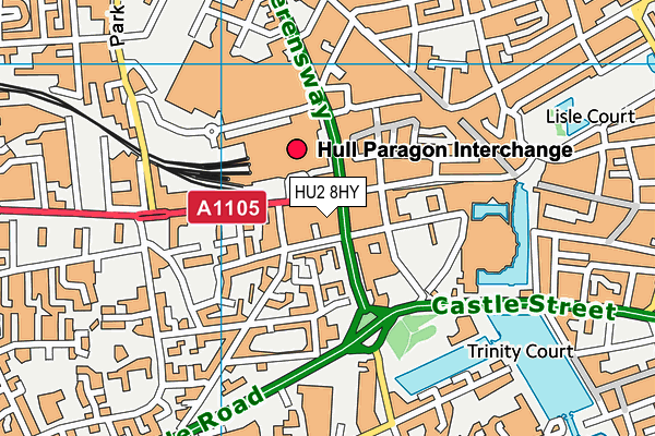 HU2 8HY map - OS VectorMap District (Ordnance Survey) HU2 8HY map - OS VectorMap District (Ordnance Survey)
