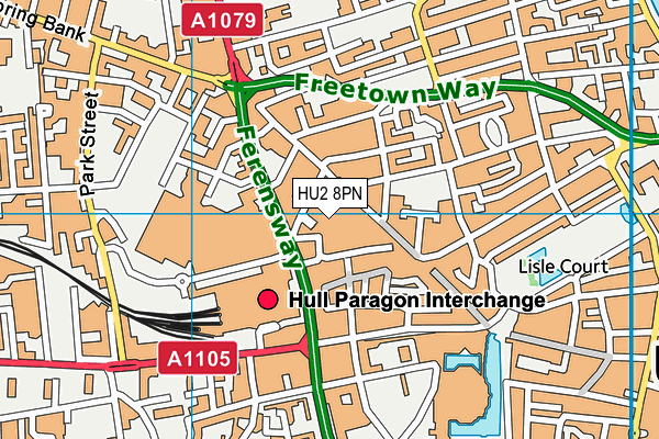 HU2 8PN map - OS VectorMap District (Ordnance Survey) HU2 8PN map - OS VectorMap District (Ordnance Survey)