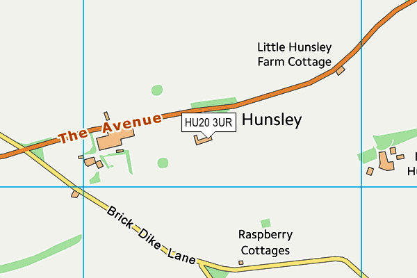 HU20 3UR map - OS VectorMap District (Ordnance Survey)