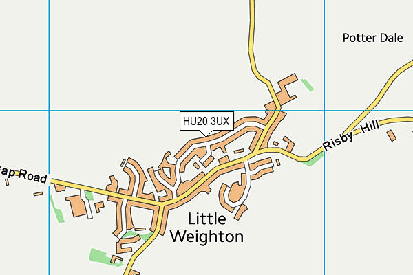 HU20 3UX map - OS VectorMap District (Ordnance Survey) HU20 3UX map - OS VectorMap District (Ordnance Survey)