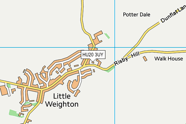 HU20 3UY map - OS VectorMap District (Ordnance Survey)