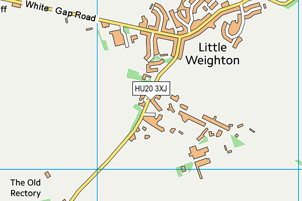 HU20 3XJ map - OS VectorMap District (Ordnance Survey)